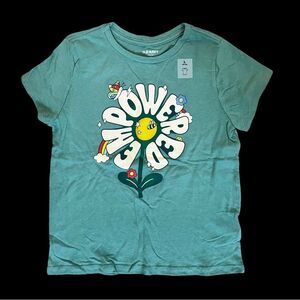 NWOT Old Navy Girls “EMPOWER” Green Short Sleeve T-Shirt Size L (10/12)